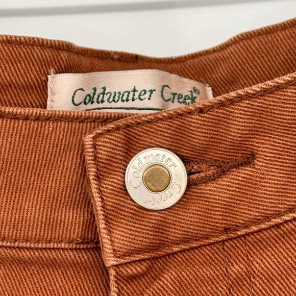 Coldwater Creek brown High-Waisted Jeans Size 14 Straight Leg Cotton stretch new - Picture 2 of 14